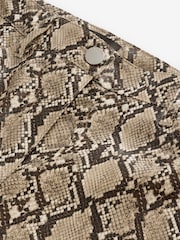 Snake Print Faux Leather Straight Leg Trousers - Image 7 of 8