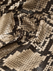 Snake Print Faux Leather Straight Leg Trousers - Image 8 of 8