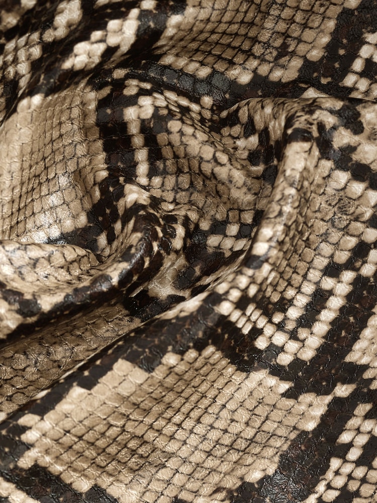 Snake Print Faux Leather Straight Leg Trousers - Image 8 of 8