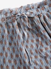 Boho Blue Printed Midi Skirt - Image 7 of 8