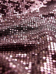 Burgundy Sequin Wide Leg Trousers - Image 8 of 8