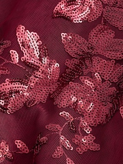 Burgundy Sequin Maxi Skirt - Image 6 of 7