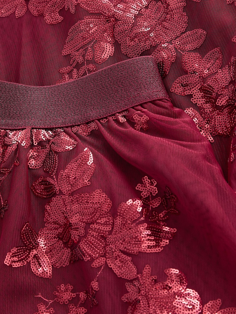 Burgundy Sequin Maxi Skirt - Image 7 of 7