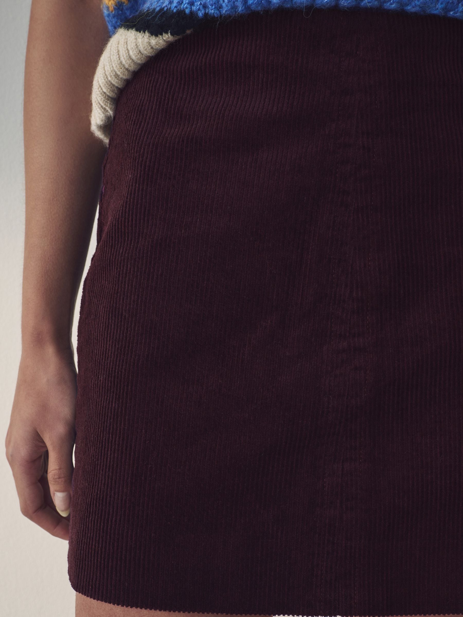 Buy Burgundy Cord Mini Skirt from Next USA