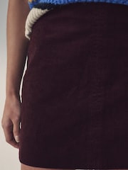 Burgundy Cord Mini Skirt - Image 3 of 6