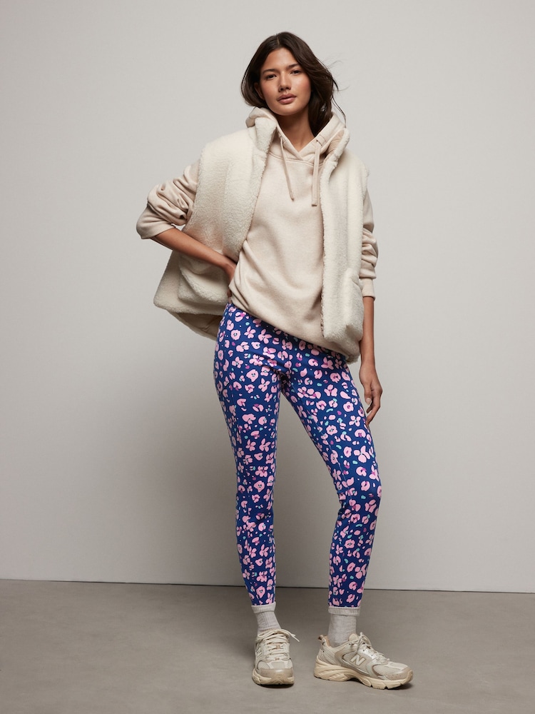 Purple Animal Print Elements Fleece Lined Leggings - Image 1 of 7