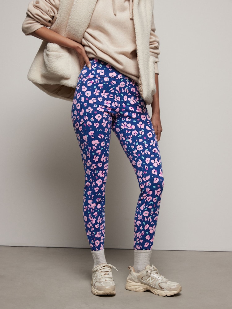 Purple Animal Print Elements Fleece Lined Leggings - Image 2 of 7