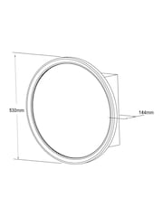 Sage Green Round Frame Wall Mirror Cabinet - Image 4 of 7