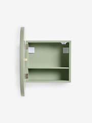 Sage Green Round Frame Wall Mirror Cabinet - Image 6 of 7