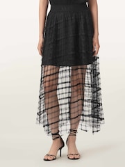 AllSaints Black Celia Skirt - Image 1 of 7
