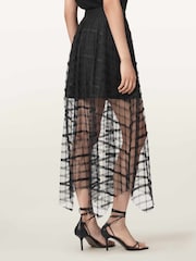 AllSaints Black Celia Skirt - Image 4 of 7