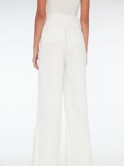 7 For All Mankind Pleated Colored Tencel Vesper White Trousers - Image 6 of 8