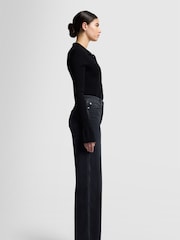 7 For All Mankind LOTTA Luxe Vintage Topline Black Jeans - Image 4 of 6