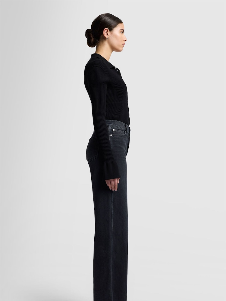 7 For All Mankind LOTTA Luxe Vintage Topline Black Jeans - Image 4 of 6