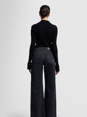 7 For All Mankind LOTTA Luxe Vintage Topline Black Jeans - Image 5 of 6