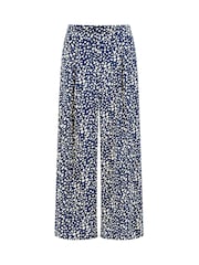 Yumi Blue Dash Print Culotte Trousers - Image 4 of 4
