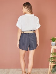 Yumi White Italian 100% Linen Shirt - Image 3 of 4