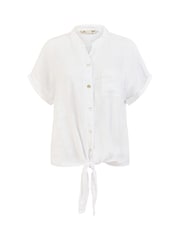 Yumi White Italian 100% Linen Shirt - Image 4 of 4