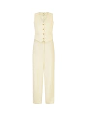 Yumi Natural Cotton And Ramie Wide Leg Trousers - Image 7 of 7
