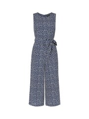 Mela Blue Sleeveless Culotte Jumpsuit - Image 4 of 4