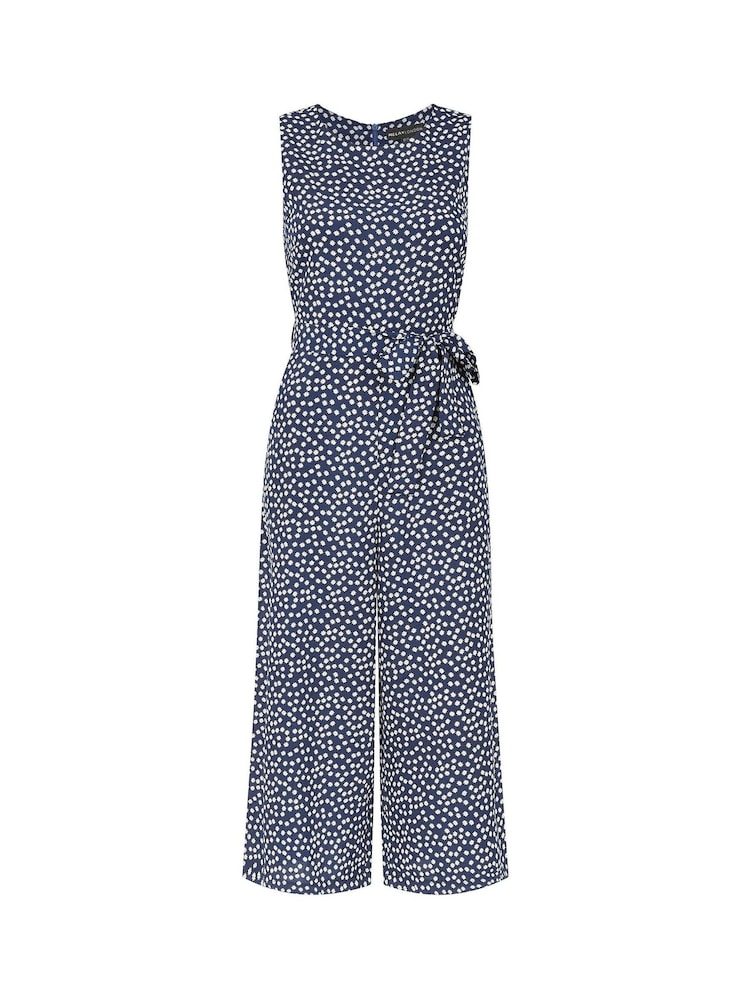Mela Blue Sleeveless Culotte Jumpsuit - Image 4 of 4