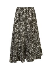 Mela Black Dalmatian Print Midi Skirt - Image 4 of 4