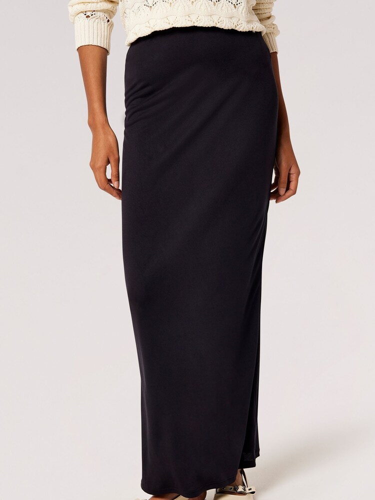 Apricot Black Modal Bodycon Maxi Skirt - Image 2 of 4