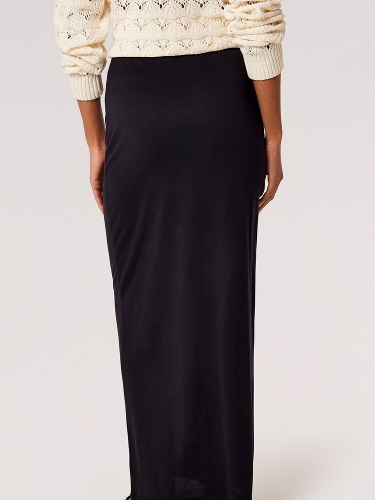 Apricot Black Modal Bodycon Maxi Skirt - Image 4 of 4