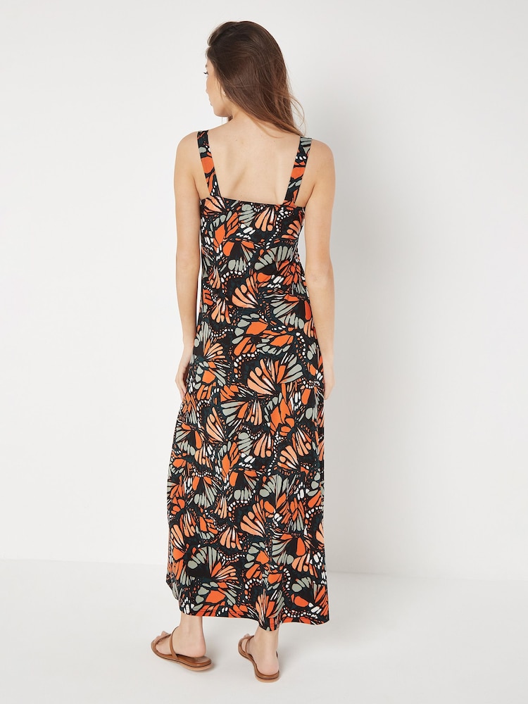 Apricot Multi Colourful Butterfly Wings Maxi Dress - Image 2 of 4