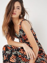 Apricot Multi Colourful Butterfly Wings Maxi Dress - Image 3 of 4