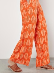Apricot Orange Matisse Geo Palazzo Trousers - Image 3 of 5