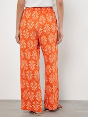 Apricot Orange Matisse Geo Palazzo Trousers - Image 4 of 5