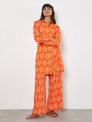 Apricot Orange Matisse Geo Slimline Shirt Dress - Image 2 of 5