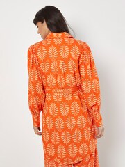 Apricot Orange Matisse Geo Slimline Shirt Dress - Image 3 of 5