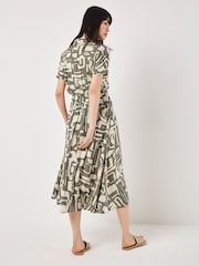 Apricot Green Grecian Geo Shirt Midaxi Dress - Image 2 of 8