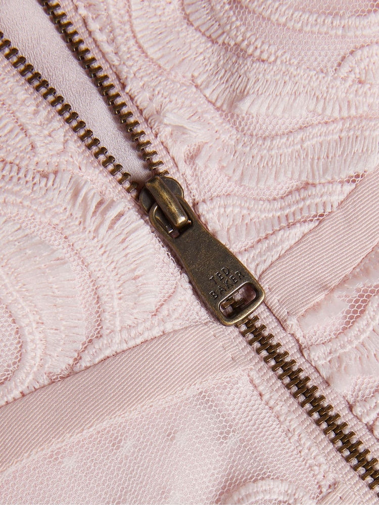 Ted Baker Pink Ullaa Sleeveless Midi Dress With Contrast Detail - Image 4 of 5