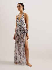 Ted Baker Pink Belarh Wide Leg Beach Trousers - Image 1 of 6