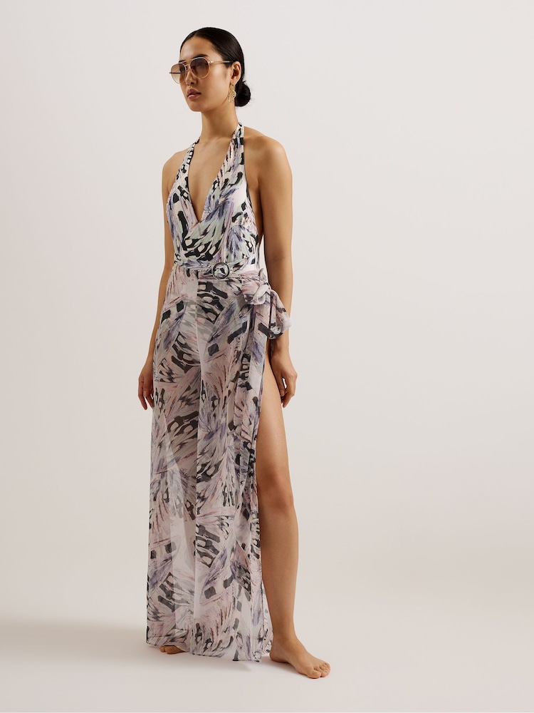 Ted Baker Pink Belarh Wide Leg Beach Trousers - Image 1 of 6