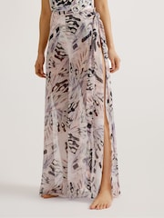 Ted Baker Pink Belarh Wide Leg Beach Trousers - Image 2 of 6