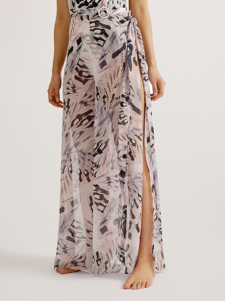Ted Baker Pink Belarh Wide Leg Beach Trousers - Image 2 of 6