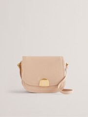 Ted Baker Brown Lock Detail Imilda Small Satchel Bag - Image 1 of 5