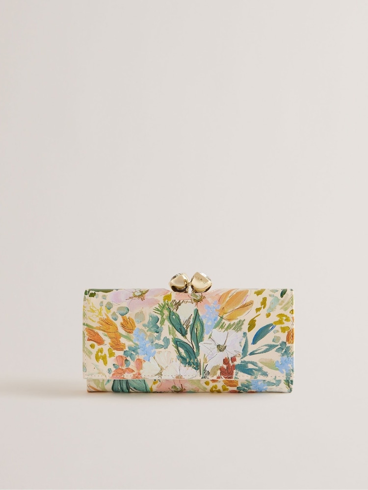 Ted Baker Cream Meadela Painted Meadow Bobble Purse - Image 1 of 4