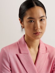 Ted Baker Pink Hiroko Oversized Double Breasted Blazer Coat - Image 4 of 6