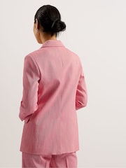 Ted Baker Pink Hiroko Oversized Double Breasted Blazer Coat - Image 5 of 6