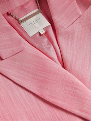 Ted Baker Pink Hiroko Oversized Double Breasted Blazer Coat - Image 6 of 6