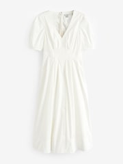 Ted Baker White Ledra Puff Sleeve Midi Dress - Image 6 of 6