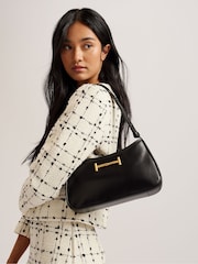 Ted Baker Black Edalli Equestrian Baguette Bag - Image 1 of 6
