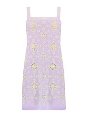 Ro&Zo Purple Broderie Strappy Short Dress - Image 5 of 5