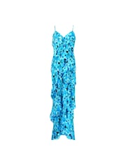 Ro&Zo Blue Kirstee Floral Print Ruffle Cami Maxi Dress - Image 7 of 8