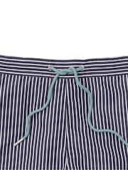 The Savile Row Company Blue White Reverse Stripe Recycled Swim Shorts - Изображение 4 из 4
